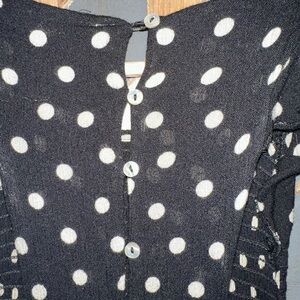Black and white polkadot free people dress